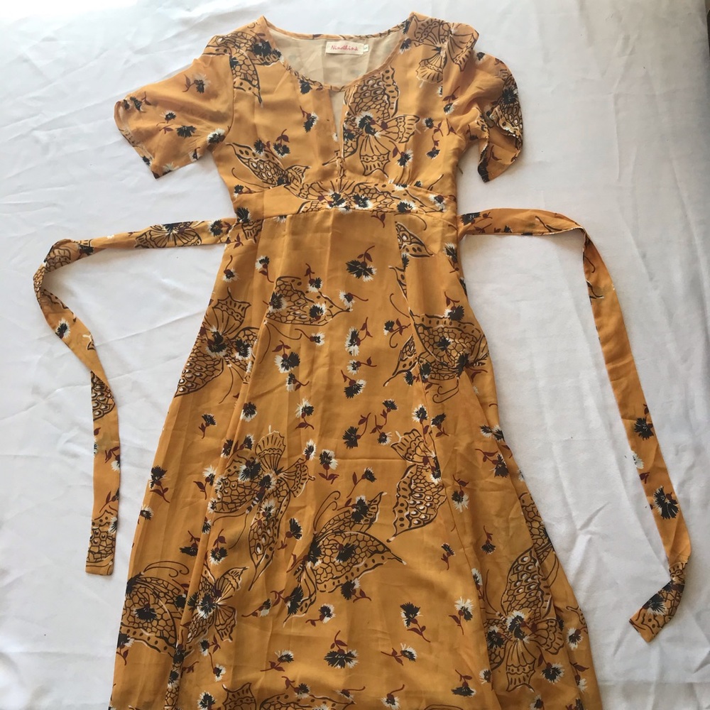 Yellow Butterfly Dress